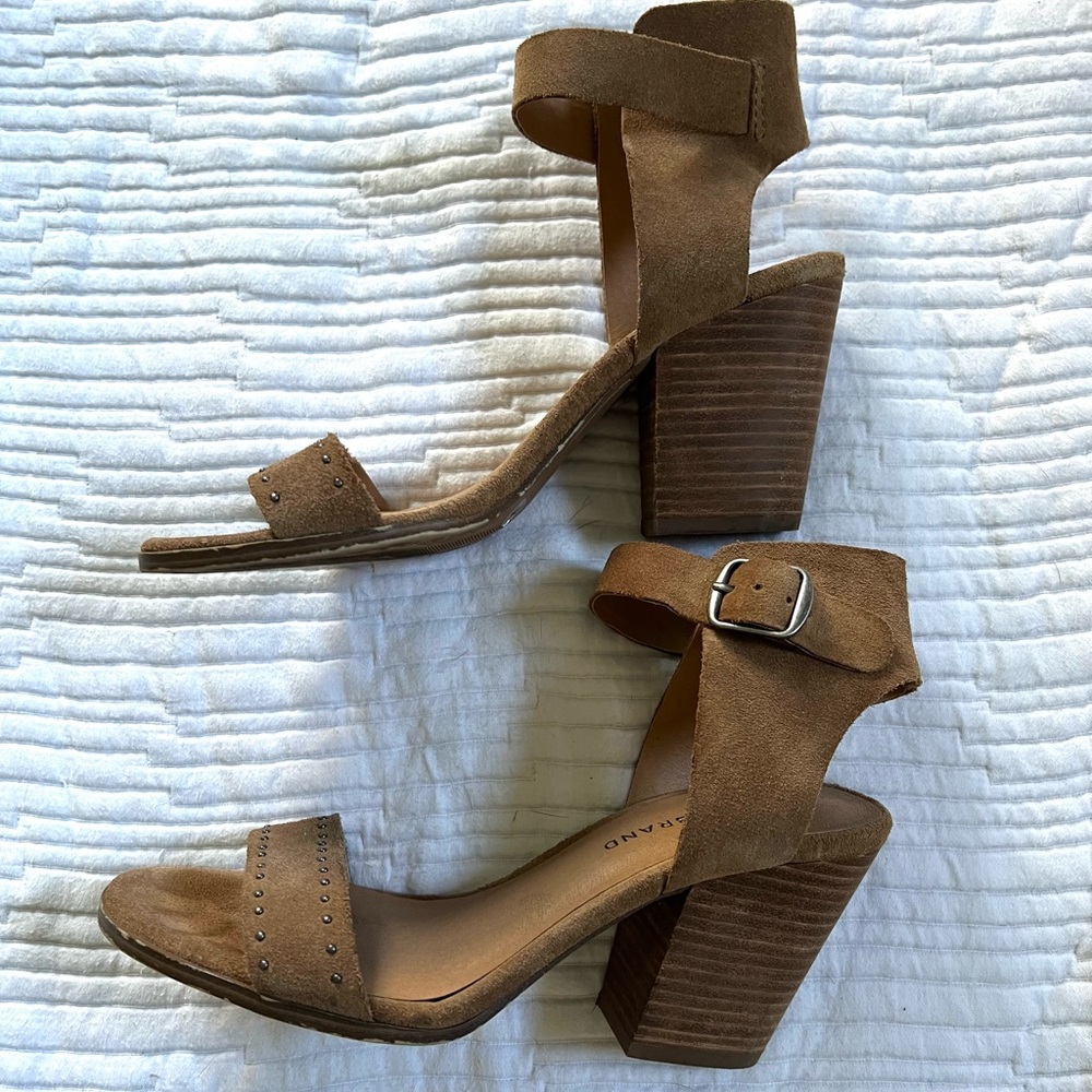 Lucky Brand suede block heels